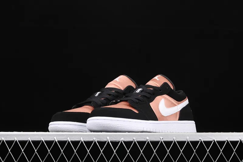 All categories Air Jordan Jordan series basketball shoes Air Jordan 1 Low New version Air Jordan 1 Low AJ1 Joe 1 low-top silk rose gold cultural and leisure sports sneakers 554723-090